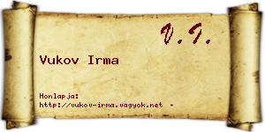 Vukov Irma névjegykártya